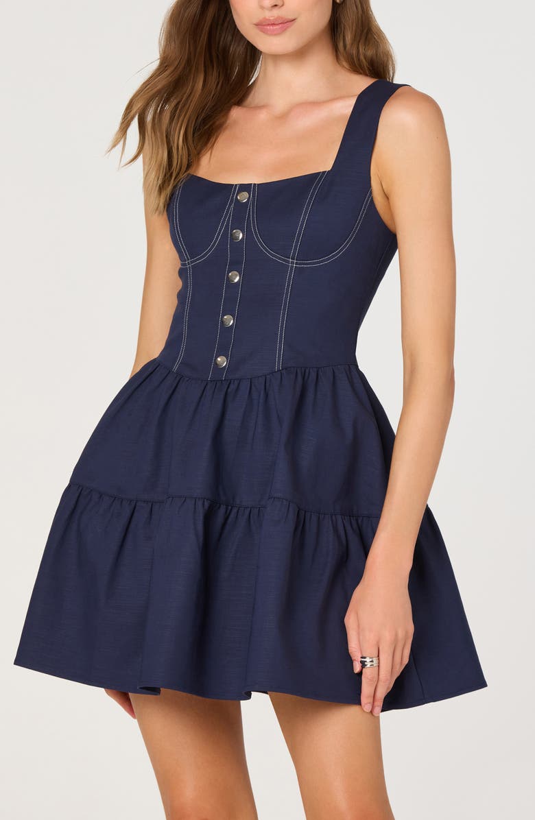 ASTR the Label Fit & Flare Minidress, Alternate, color, Navy