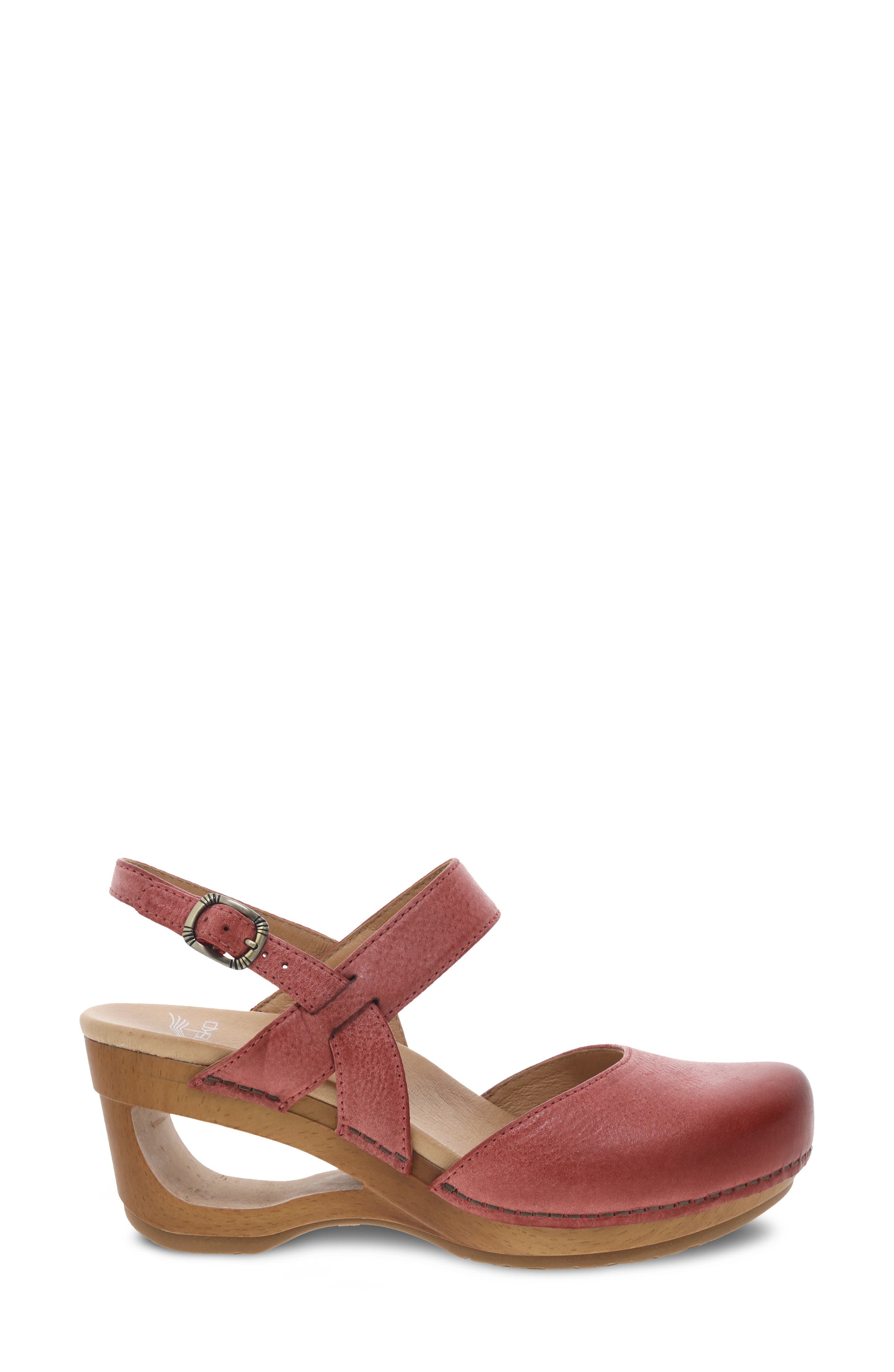 Taci Slingback Clog Sandal, Alternate, color, RED
