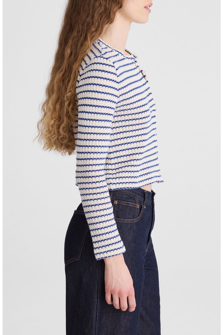 Textured Knit Button Front Cardigan, Alternate, color, TUCK STITCH STRIPE
