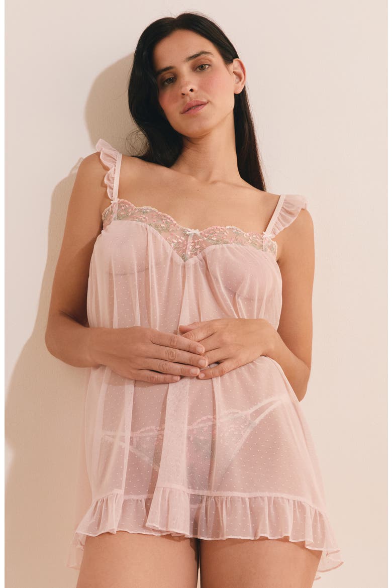 Infusion Point d'Esprit Chemise, Alternate, color, BLUSH