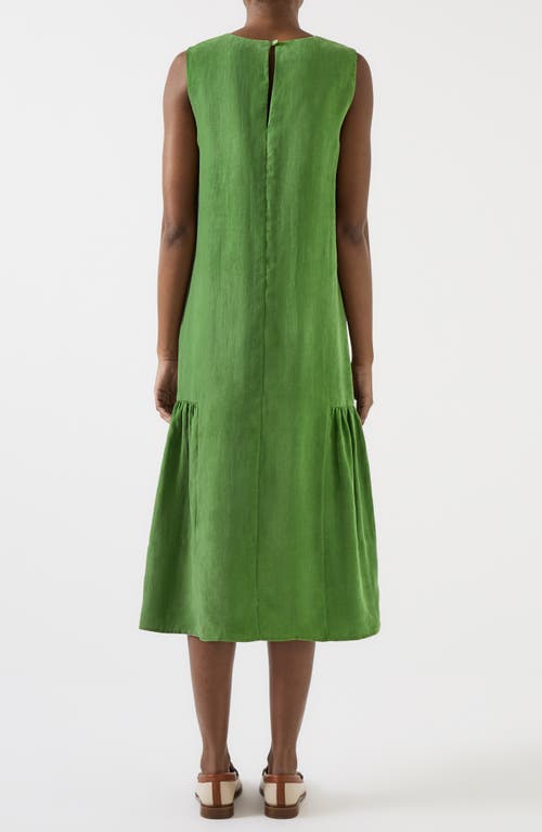 Lk Bennett Alma Sleeveless Midi Dress In Green