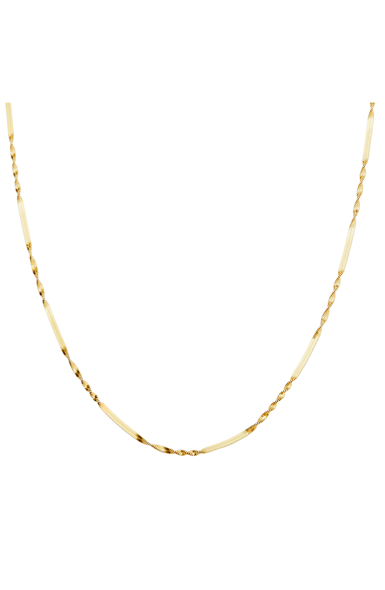 Spero London Half Twisted Sterling Silver Chain Necklace, Main, color, Gold
