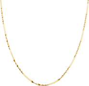 Spero London Half Twisted Sterling Silver Chain Necklace