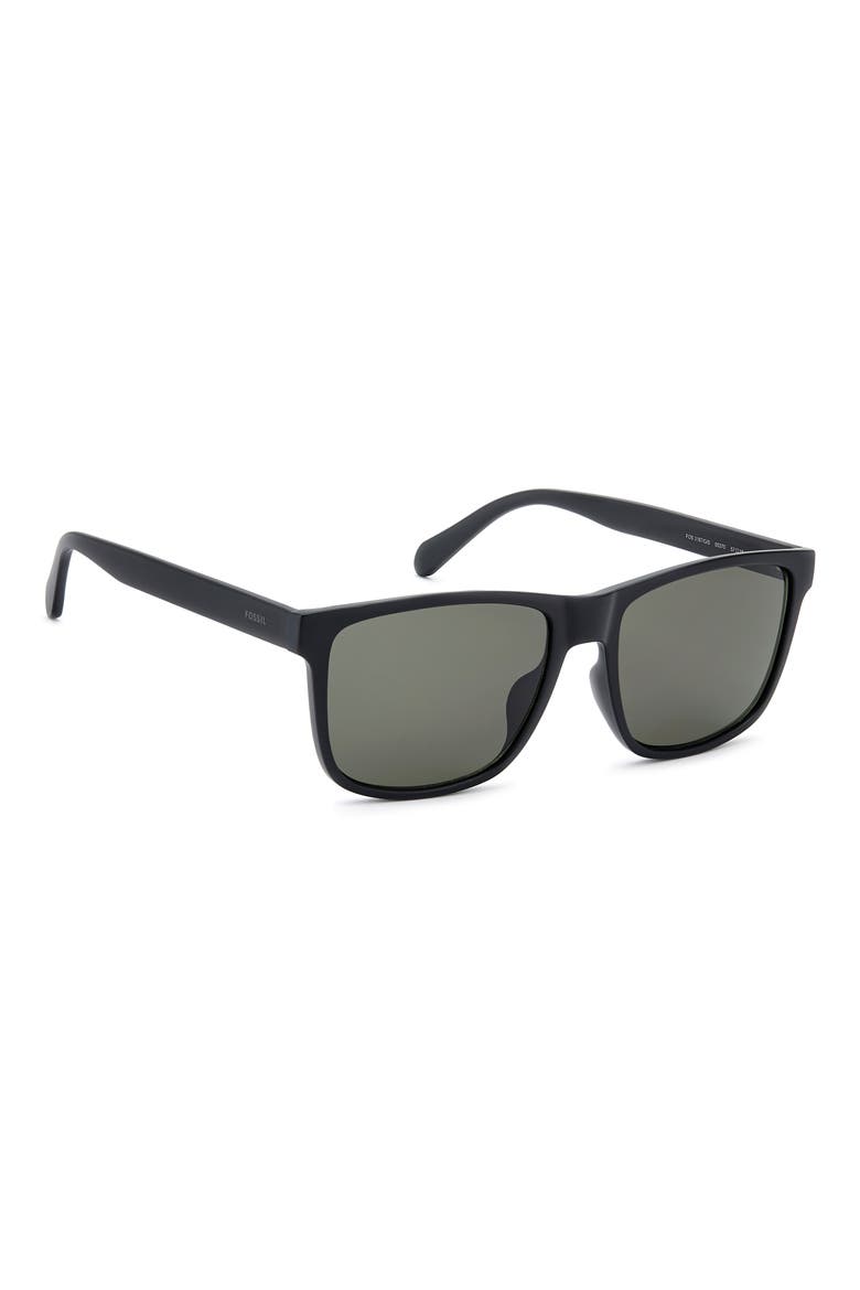 FOS 3187/G/S 57mm Rectangular Sunglasses, Alternate, color, MATTE BLACK/ BROWN