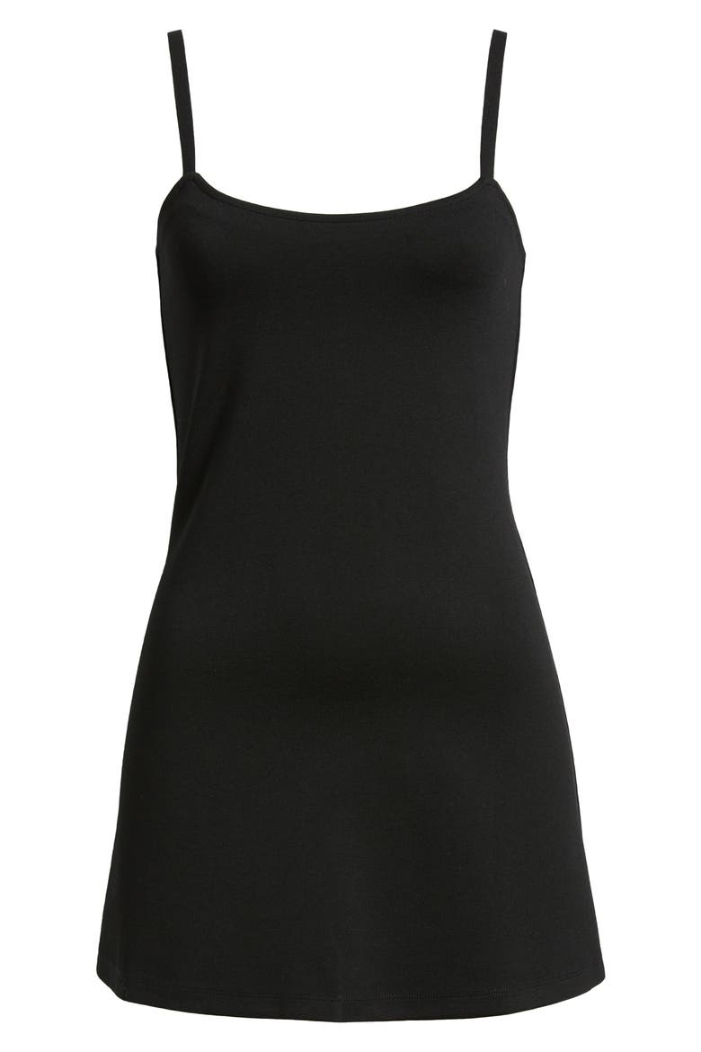 Spaghetti Strap Slip Minidress, Alternate, color, BLACK