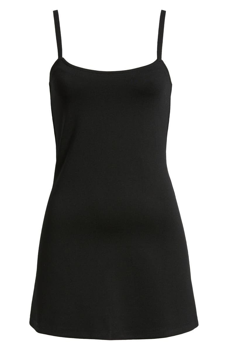 ARTLESS FOREVER Spaghetti Strap Slip Minidress, Main, color, Black