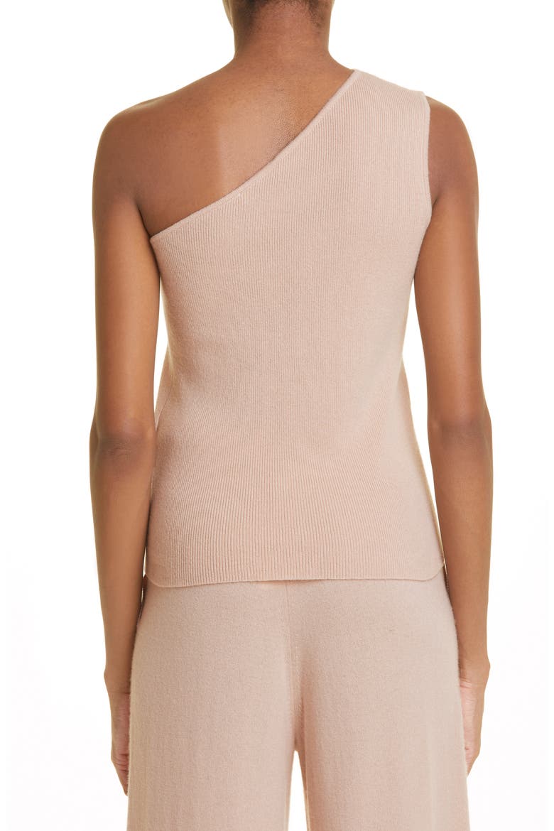 Vetro One-Shoulder Rib Wool & Cashmere Tank, Alternate, color, PINK