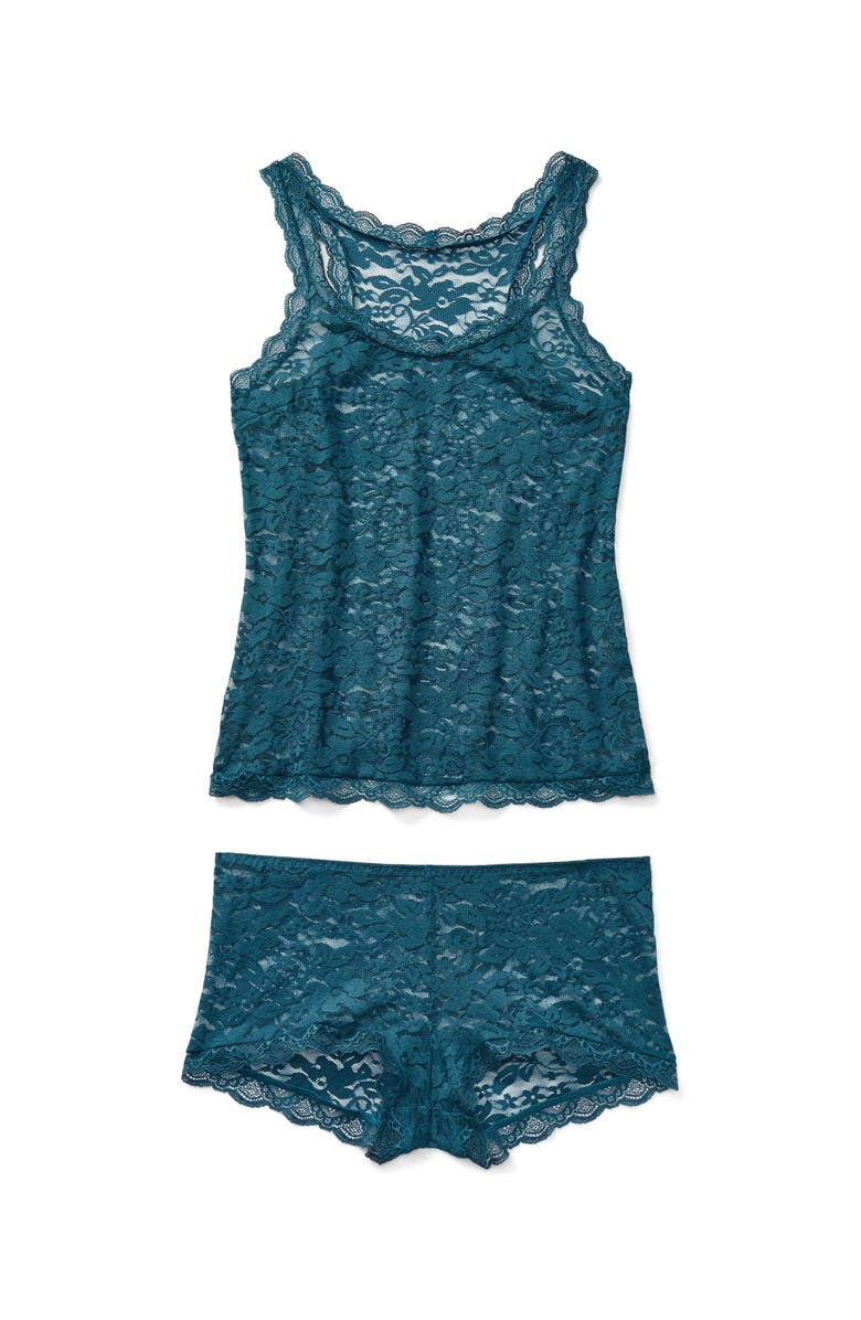 Adore Me Roanne Tank & Shortie Set Lingerie, Alternate, color, Dark Blue