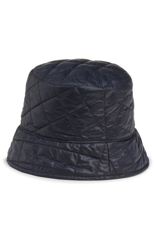Moncler Padded Bucket Hat With Diamond Quilting In Blue