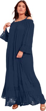 June + Vie Off-The-Shoulder Maxi Dress