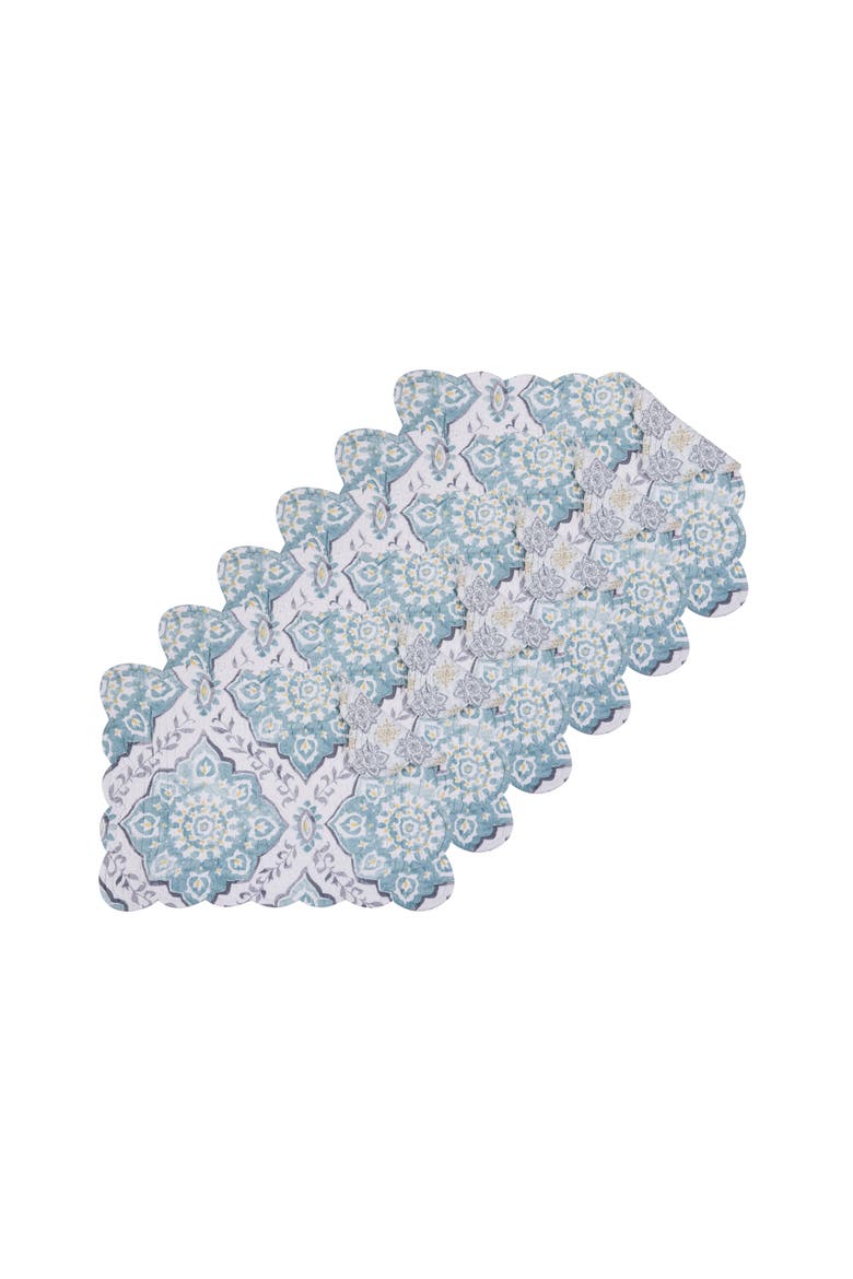 Harlan Placemats Set of 6, 13" x 19", Main, color, Blue