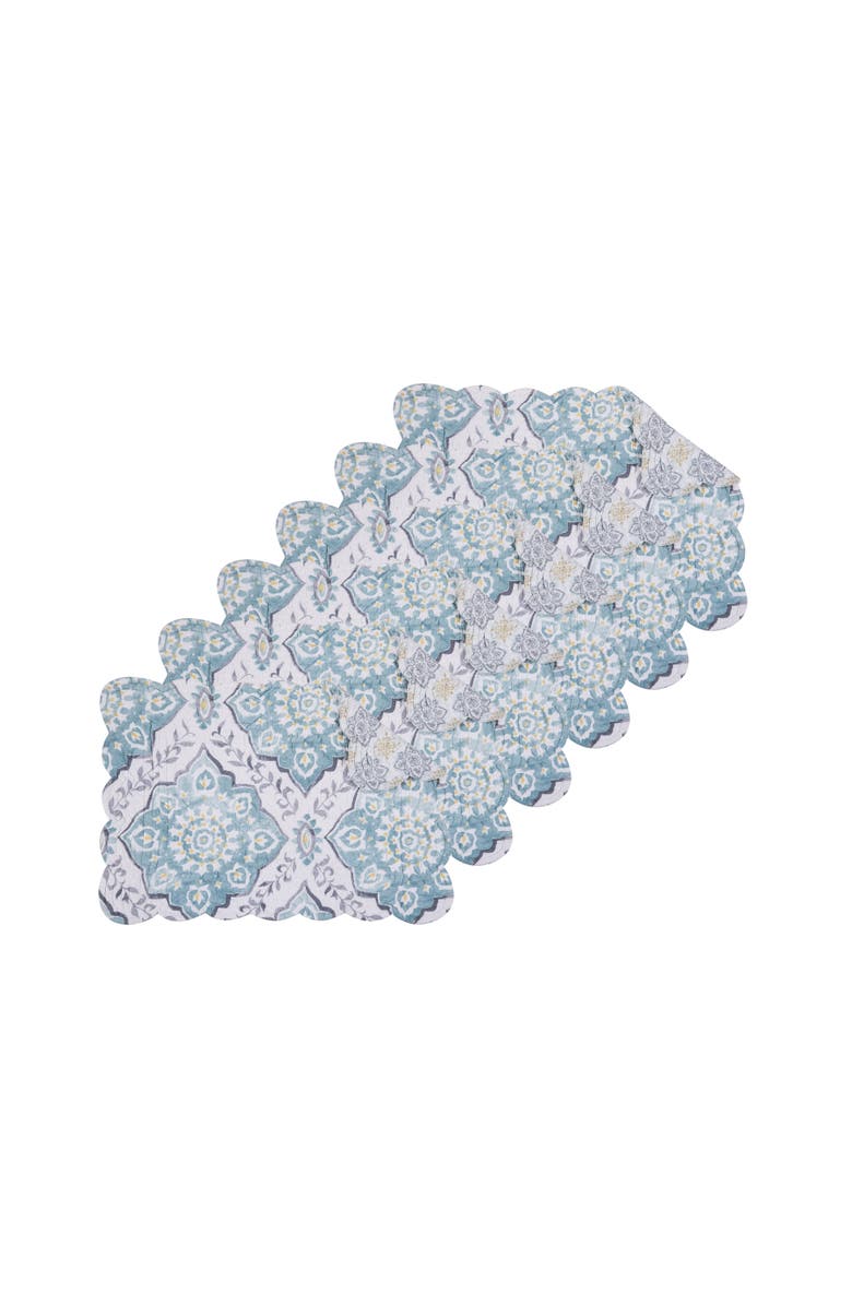 C&F Home Harlan Placemats Set of 6, 13" x 19", Main, color, Blue