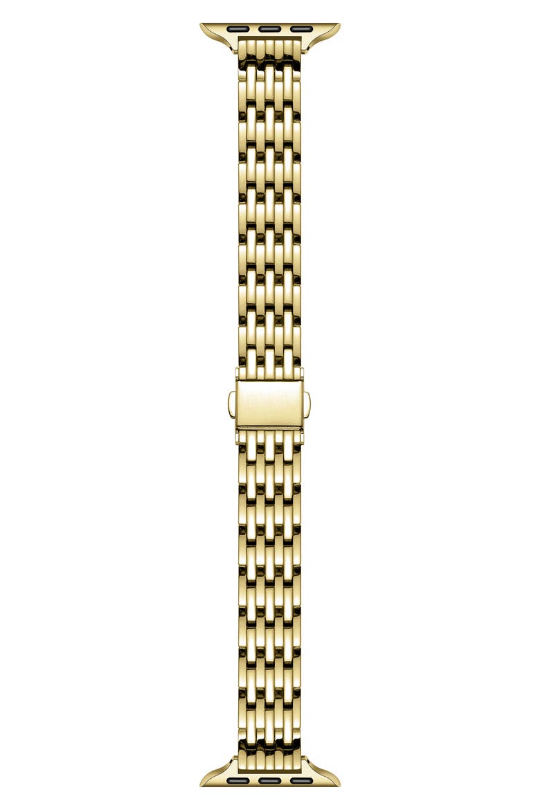Eleanor Stainless Steel Apple Watch® Watchband, Main, color, GOLD