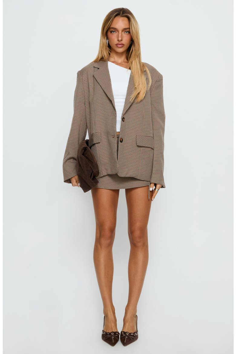 Deane Check Blazer, Alternate, color, BROWN CHECK