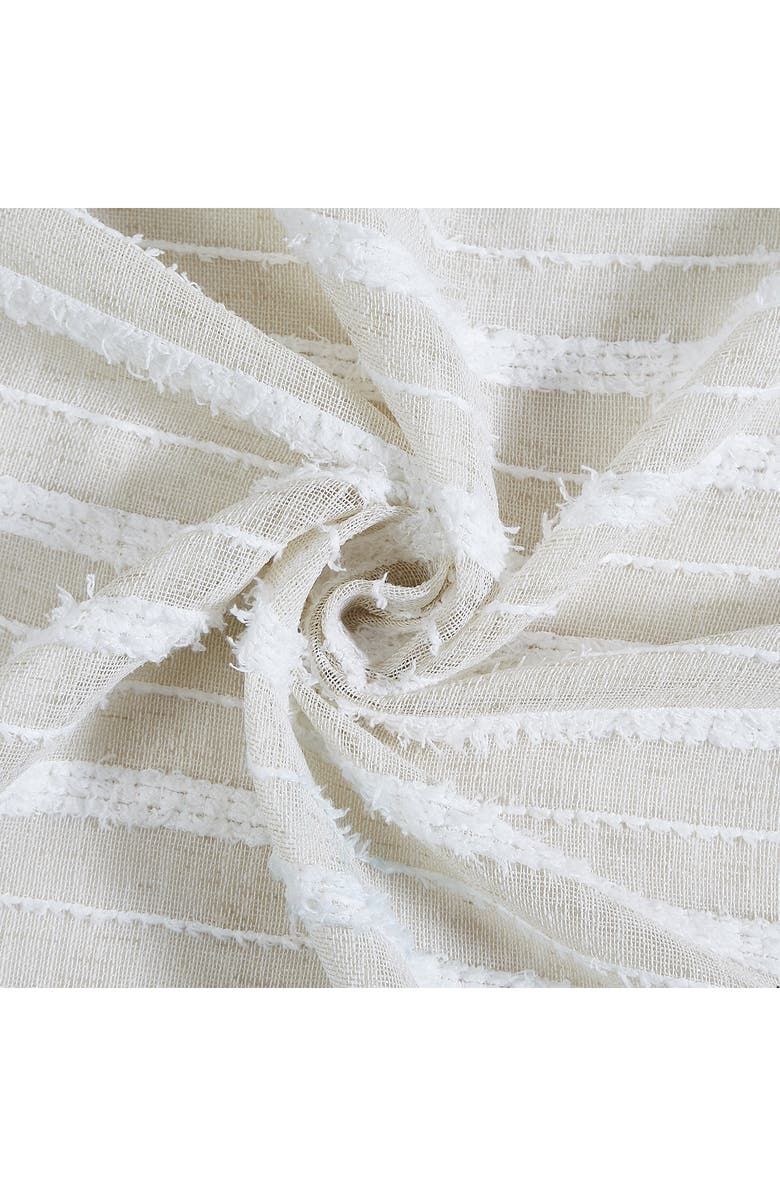 DAINTY HOME Daniella Textured Chenille Shower Curtain, Alternate, color, Linen