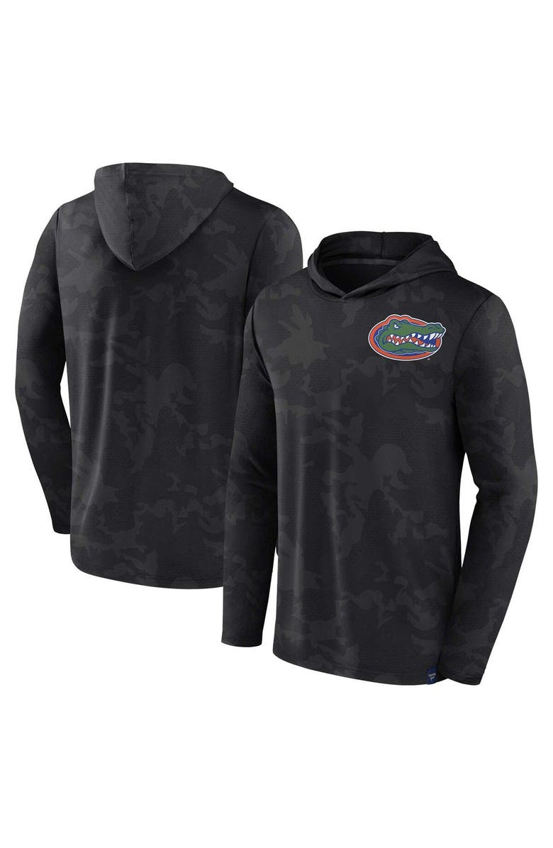 FANATICS Men's Fanatics Black Florida Gators Camo Hoodie Long Sleeve T-Shirt, Main, color, Black