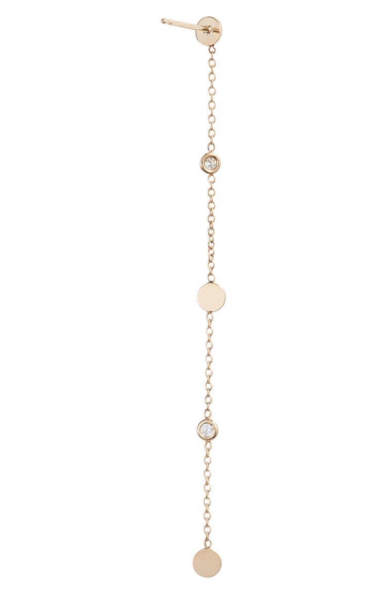 Zoë Chicco Linear Diamond Chain Earrings, Alternate, color,