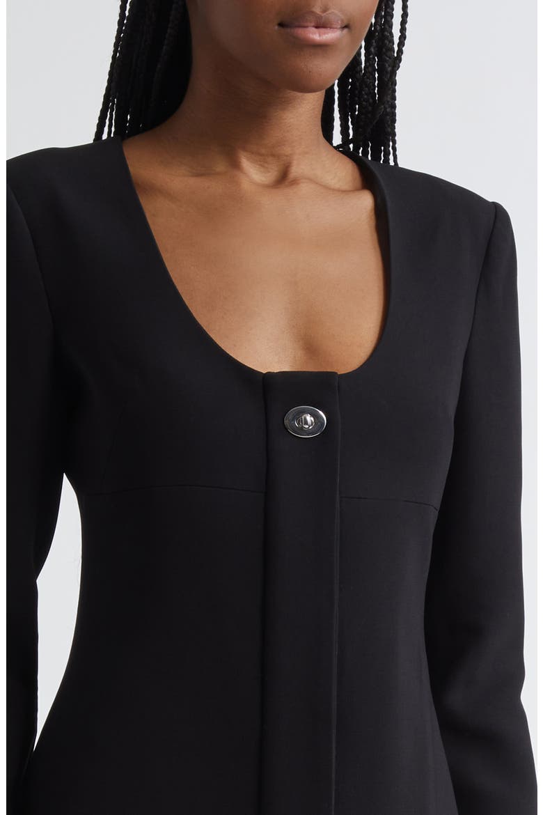 Elena Long Sleeve Minidress, Alternate, color, BLACK