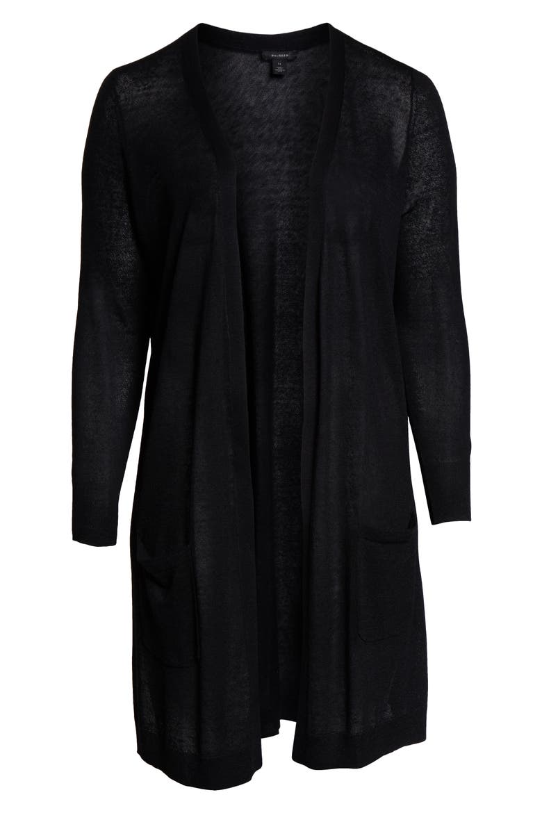 Long Cardigan, Alternate, color, BLACK