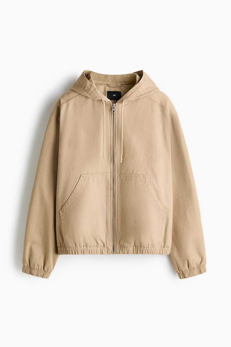Hooded Workwear Jacket, Alternate, color, Beige