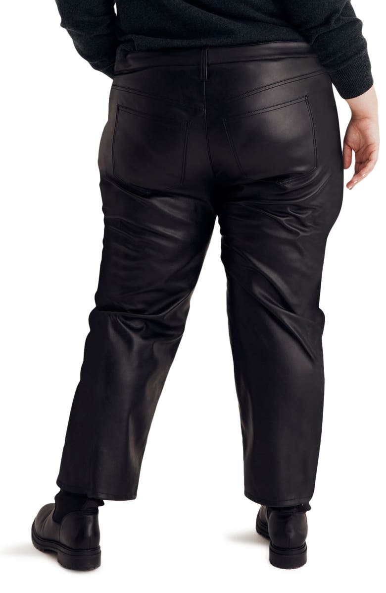 Madewell The Perfect High Waist Straight Leg Pleather Edition Faux Leather Jeans, Alternate, color,