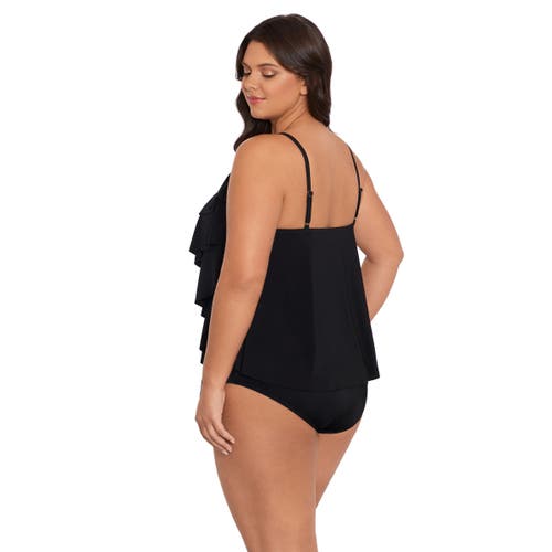 Trimshaper Rachel 5 Tier Ruffle Tankini Swimsuit Top