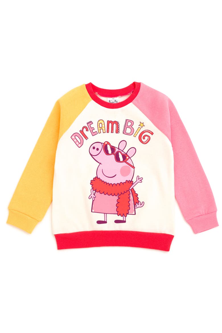 Fleece 2-Piece Sweatshirt and Hat Set, Alternate, color, Peppa Pig Cream Multi