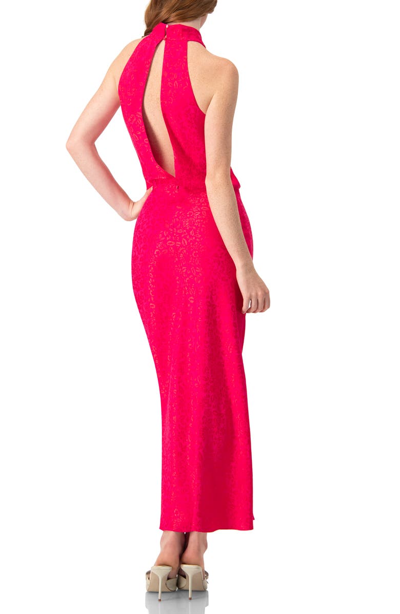 IVONNE Halter Neck Sleeveless Maxi Dress, Alternate, color, Pink