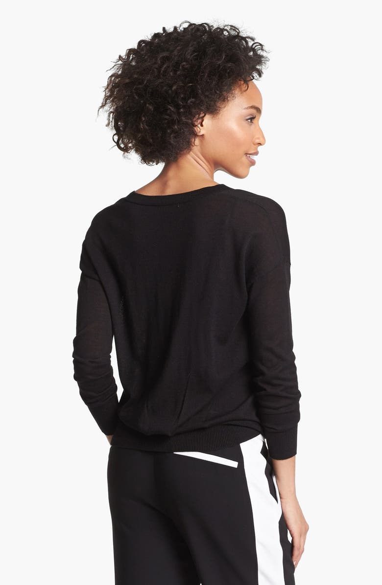 Halogen<sup>®</sup> Drop Shoulder V-Neck Sweater, Alternate, color, 