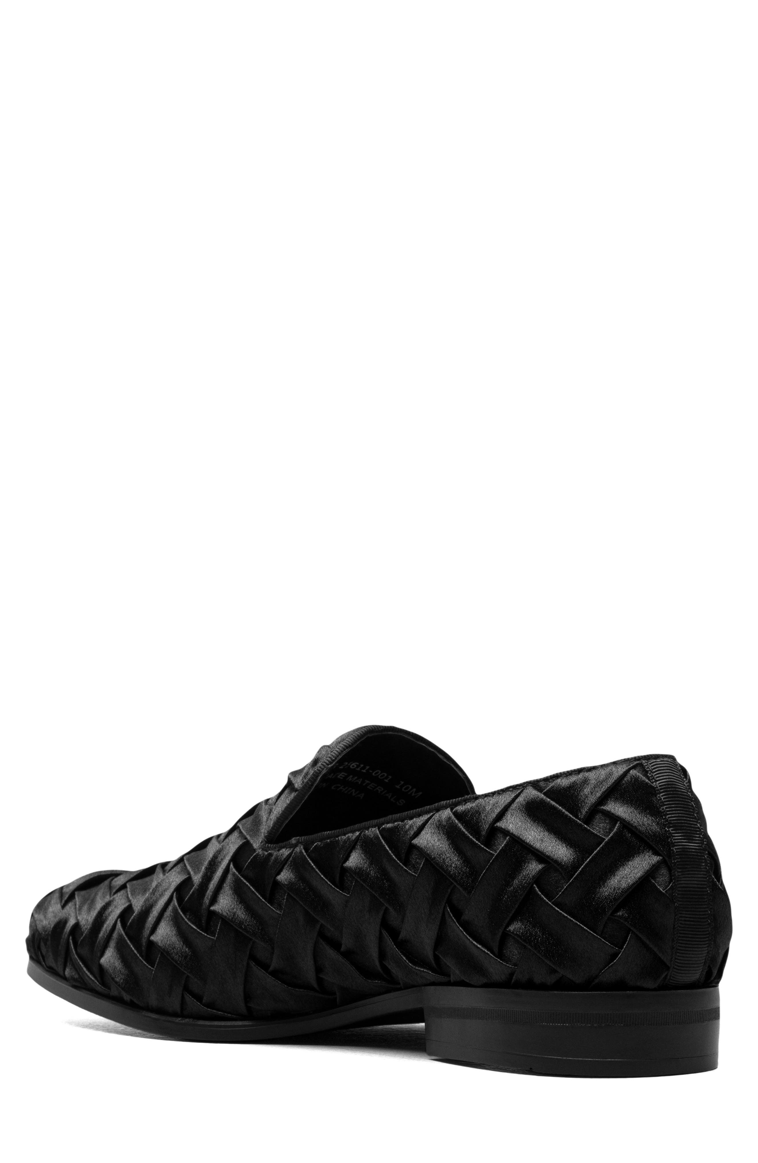 Stacy Adams Savoir Satin Slip On Loafer, Alternate, color, Black