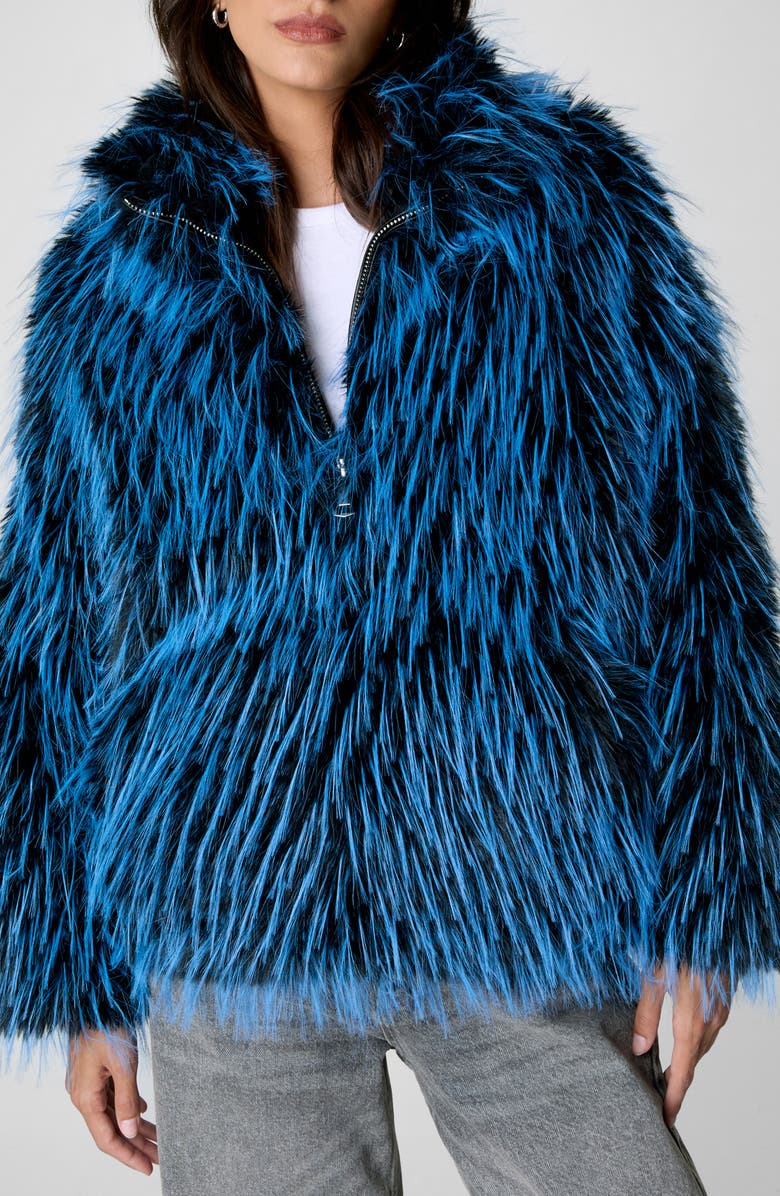 NASTY GAL Multi Faux Fur Jacket, Main, color, 