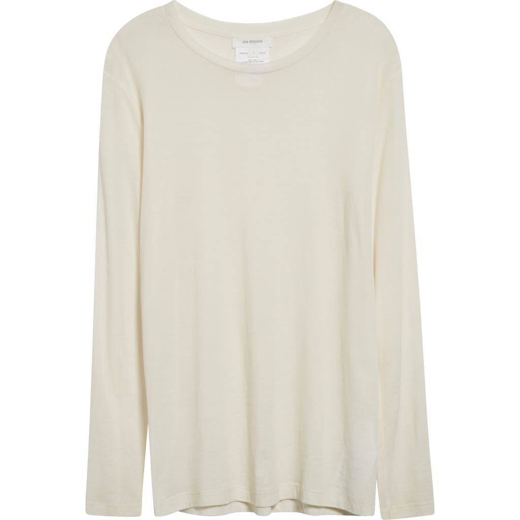 GIA STUDIOS GIA STUDIOS EZIO LONG SLEEVE COTTON T-SHIRT