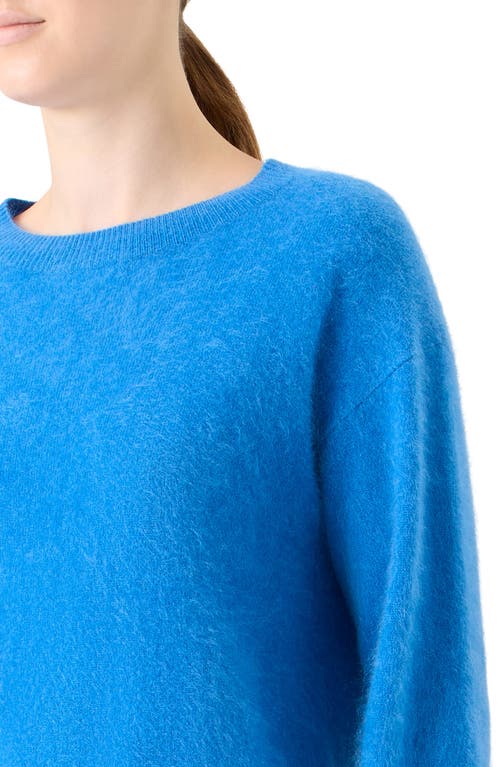 Akris Cloud Brushed Cashmere Sweater In Blue