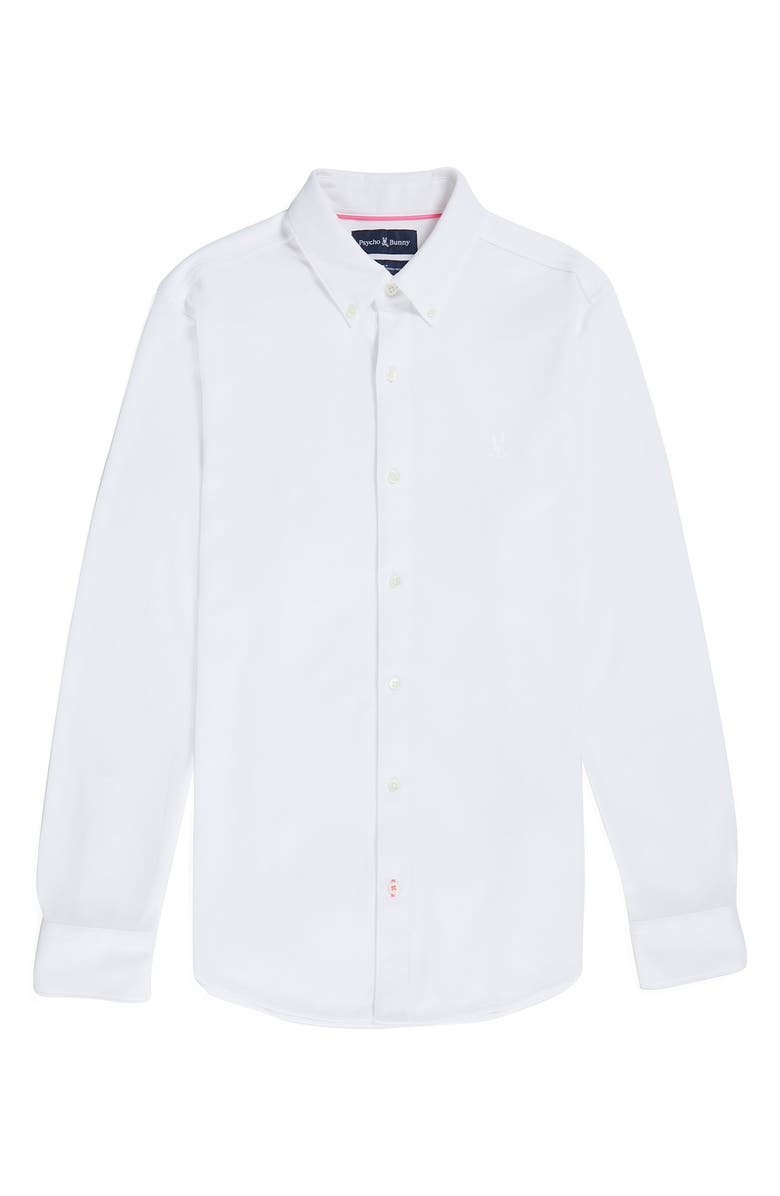 Psycho Bunny Astor Piqué Button-Down Shirt, Alternate, color,