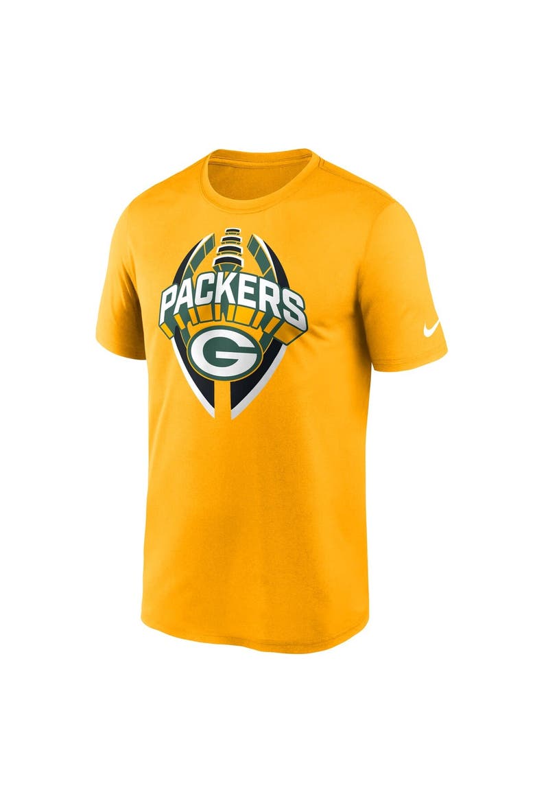Men's Nike Gold Green Bay Packers Legend Icon Performance T-Shirt, Alternate, color, Gold