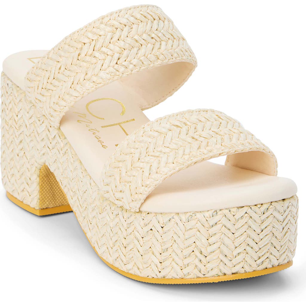 Coconuts By Matisse Ocean Ave Espadrille Platform Slide Sandal In Chiffon