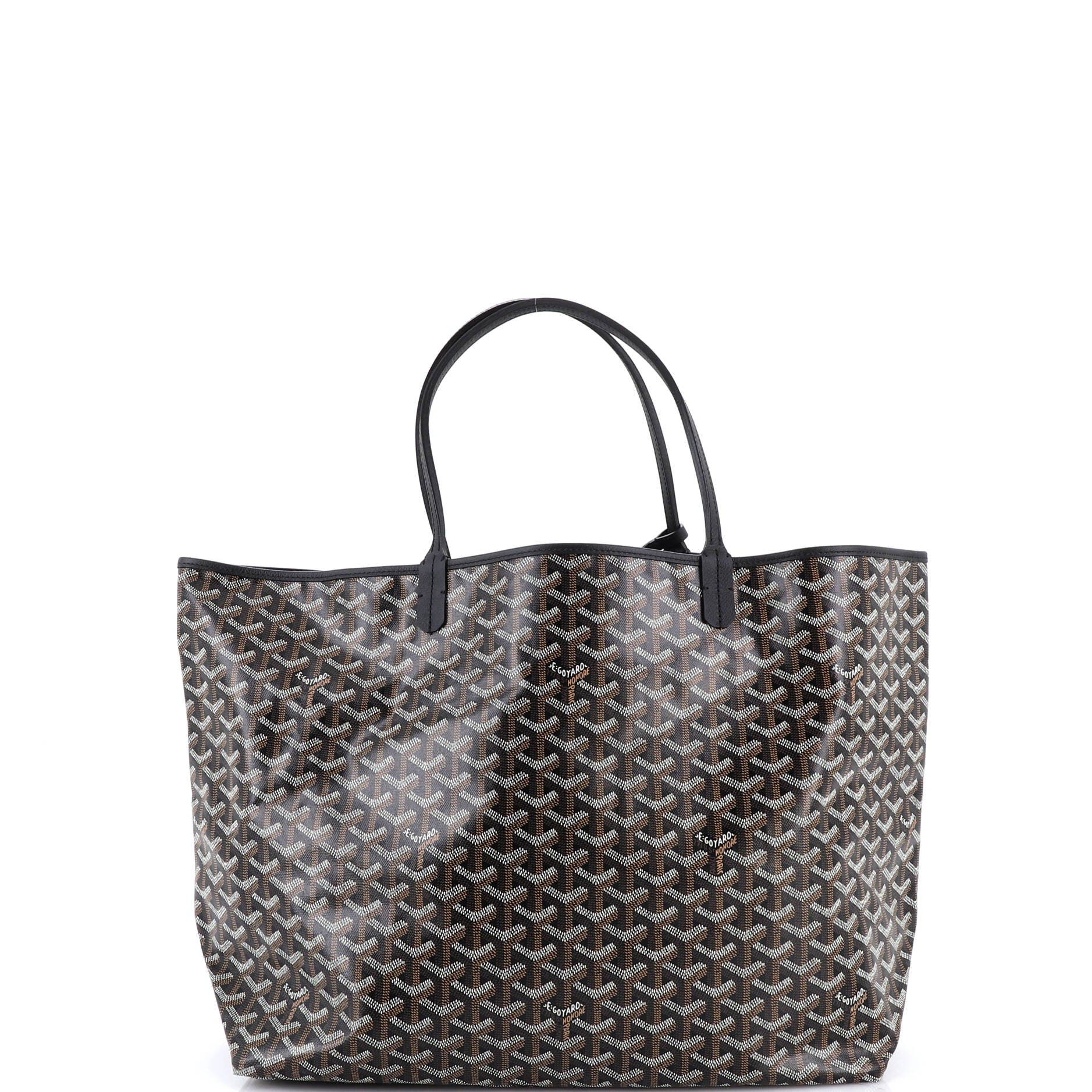 Pre-Owned Goyard Saint Louis Tote Coated Canvas GM, Alternate, color, Black