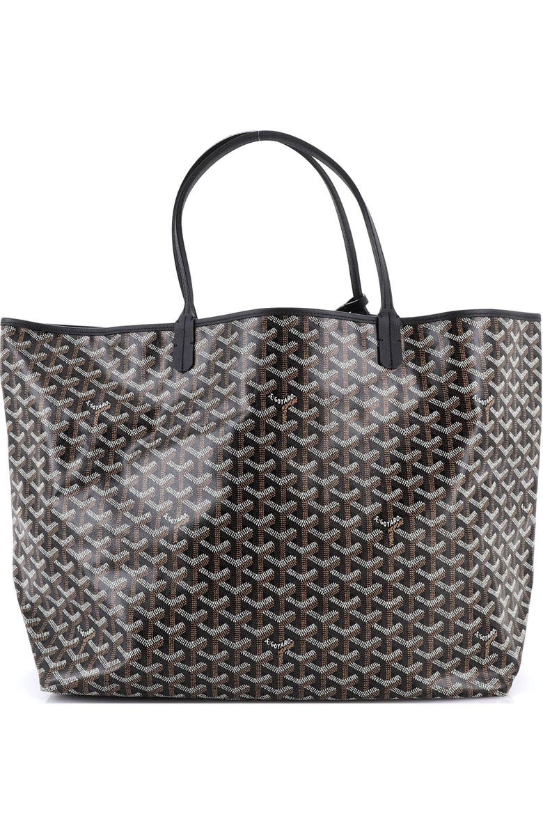 Pre-Owned Goyard Saint Louis Tote Coated Canvas GM, Alternate, color, Black