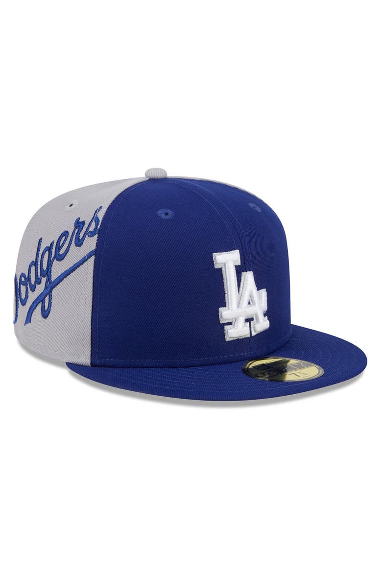 Men's New Era Royal/Gray Los Angeles Dodgers Gameday Sideswipe 59FIFTY Fitted Hat, Main, color, Royal