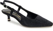 Kenneth Cole Martha Crystals Slingback Kitten Heel Pump