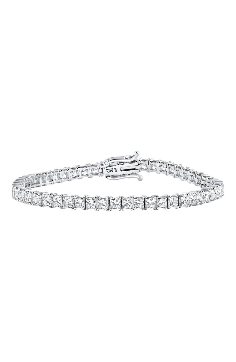 Bliss Diamond 9.20Ct Princess Cut Diamond 7" Tennis Bracelet 14k Gold Lab Grown, Alternate, color, 