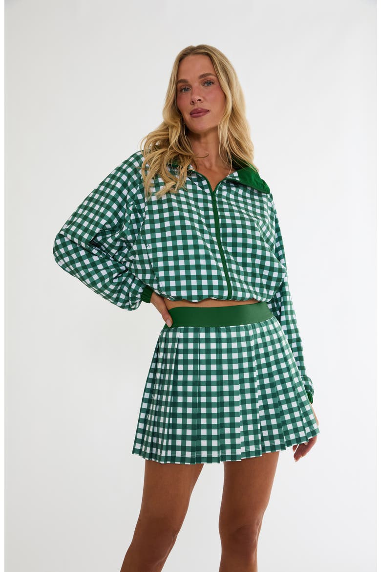 Irina Pleated Check Miniskirt, Alternate, color, FAIRWAY CHECK