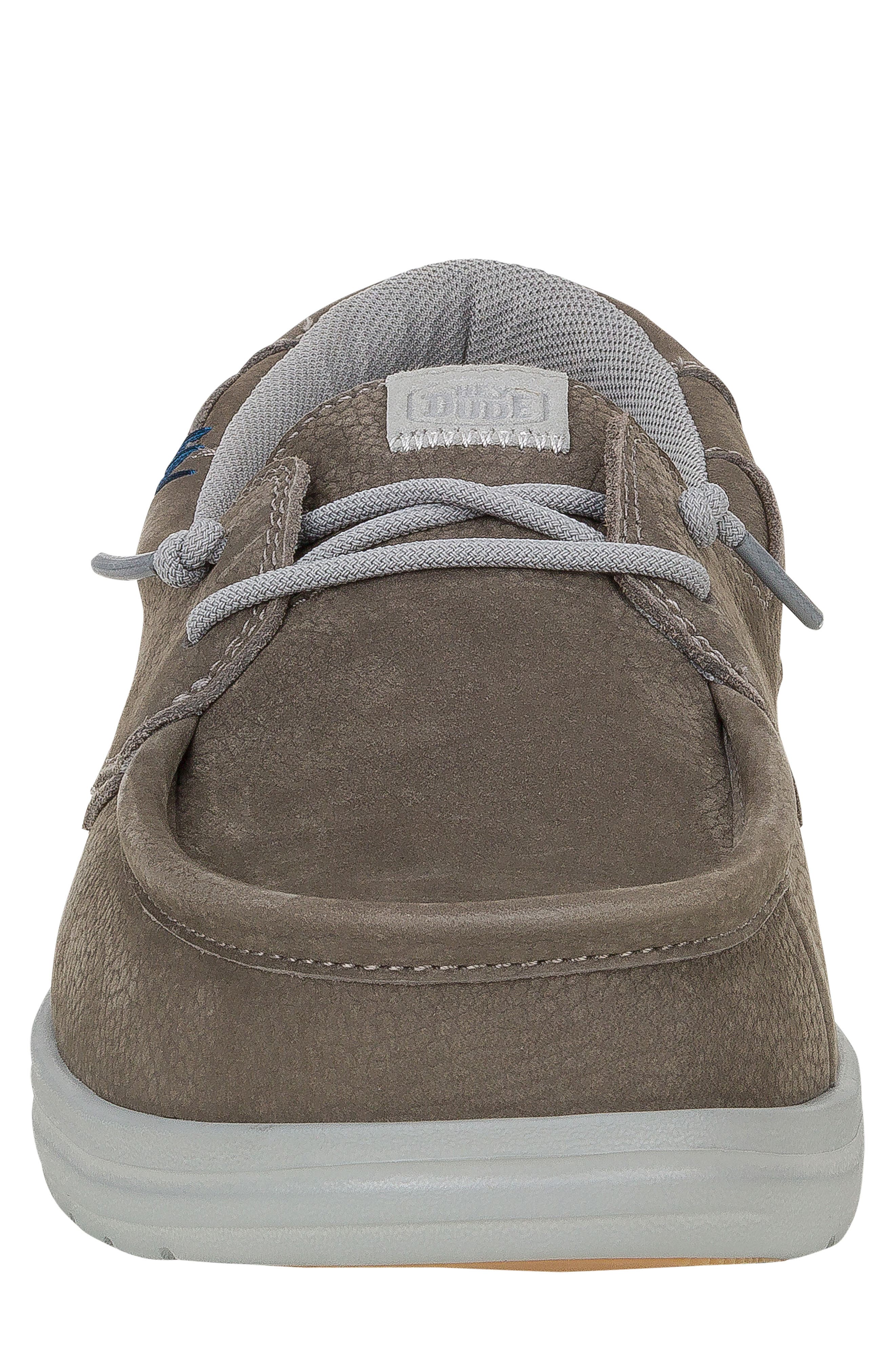 Hey Dude Welsh Grip Craft Leather Slip-On, Alternate, color, Grey