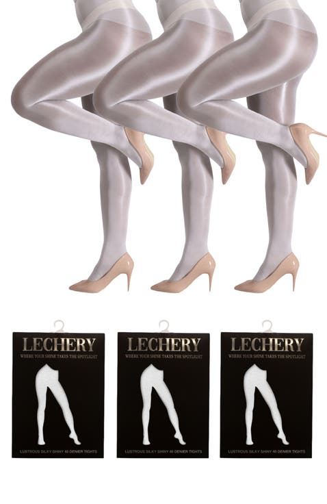 3 Pairs of Glossy Semi-Opaque Tights