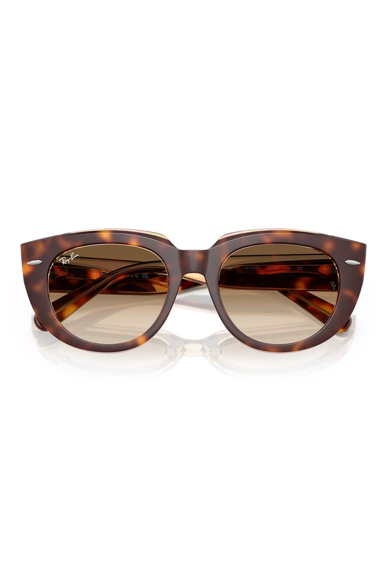 52mm Gradient Square Sunglasses, Alternate, color, CLEAR