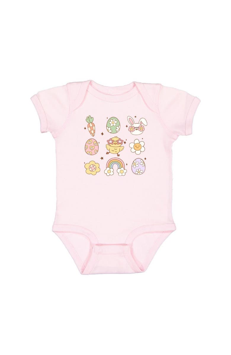Sweet Wink Groovy Chick Easter Short Sleeve Bodysuit, Main, color, Pink
