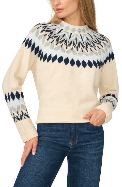 Fair Isle Funnel Neck Sweater