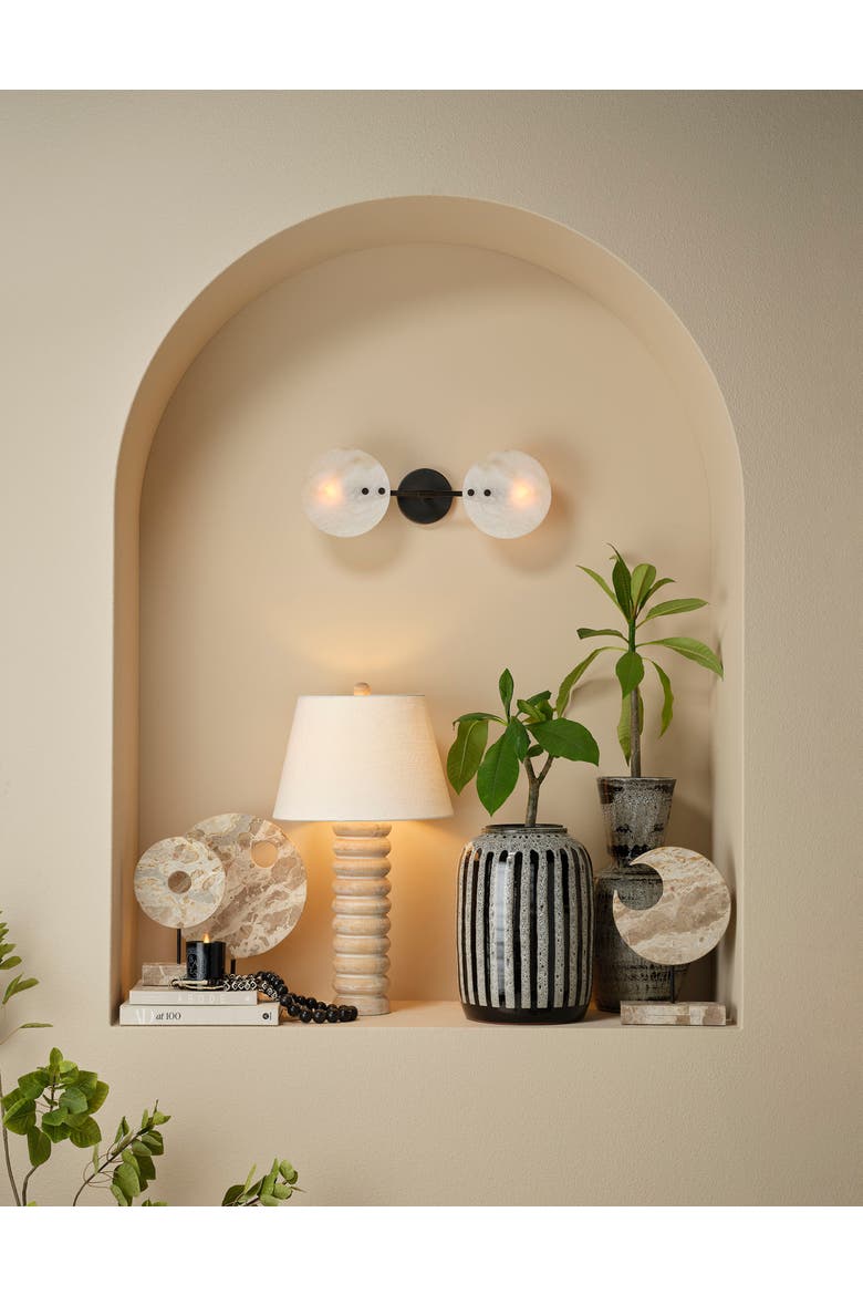 Crescent Marble Stand, Alternate, color, Cream