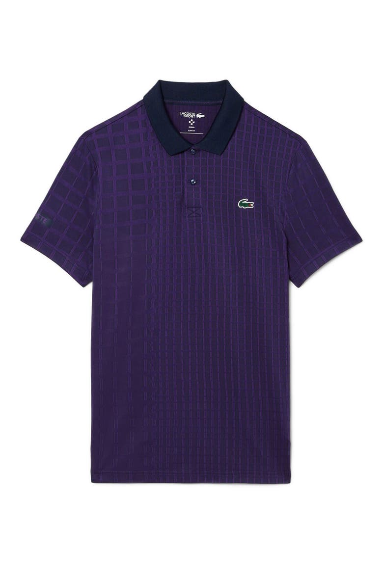 Tennis Performance Slim Fit Polo, Alternate, color, NAVY BLUE/ COSSAK PURPLE