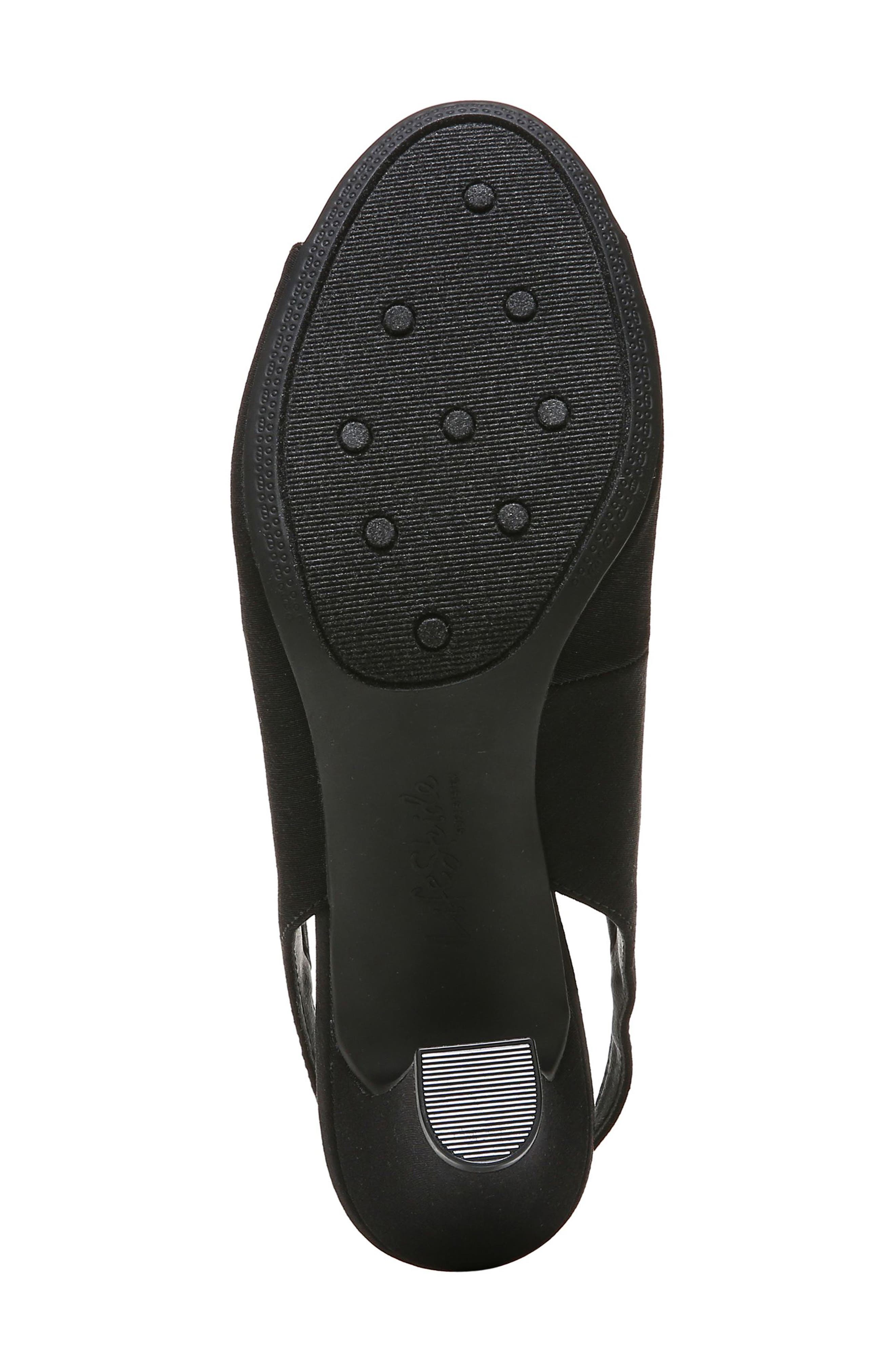 LifeStride Cabaret Slingback Sandal, Alternate, color, Black Fabric